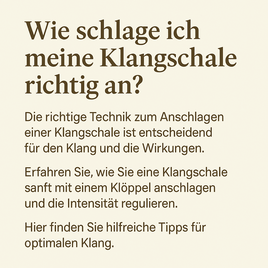 Klangschale richtig anschlagen - Vorschaubild